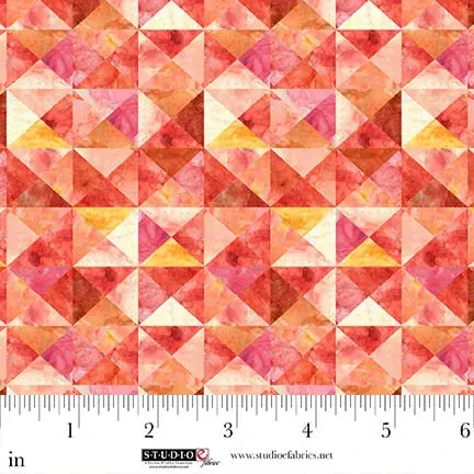 Air Mail – Quilting Cotton Fabric – Abstract Geo – Red
