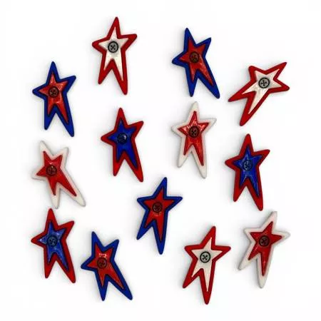 Embellishments - Shooting Stars Buttons - 12 pcs by Buttons Galore